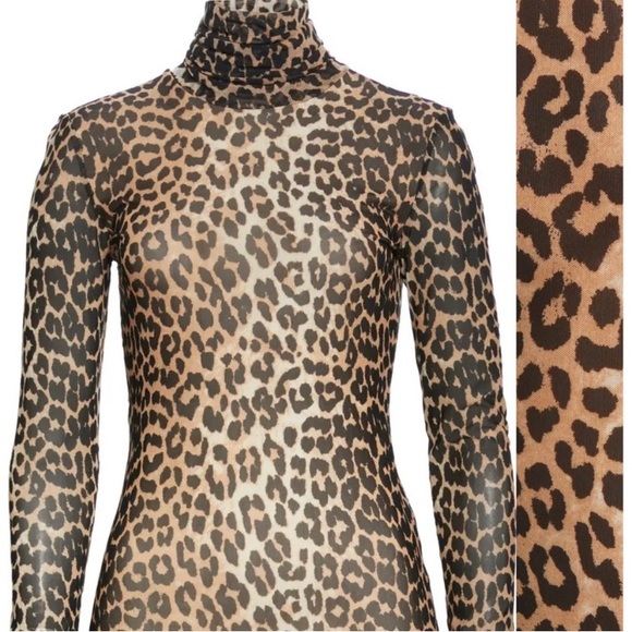 GANNI leopard-print long-sleeve top - Picture 6 of 16